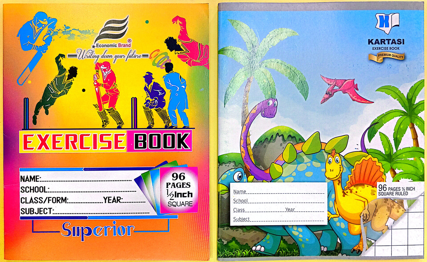 EXERCISE BOOKS A5 1/2 INCH