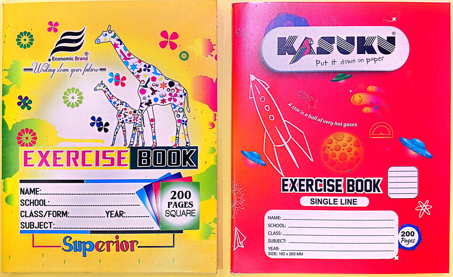 EXERCISE BOOK A5 RULED/SQUARE CHIPBOARD/KASUKU