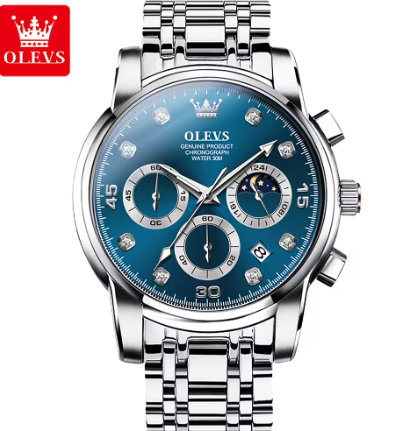 OLEVS 2889 LUXURY DUAL TIME MENS WATCH