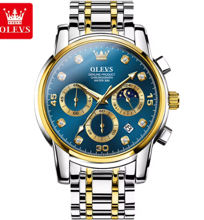 OLEVS 2889 LUXURY DUAL TIME MENS WATCH