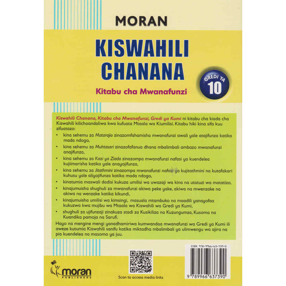 Moran kiswahili chanana Grade 10 Lb