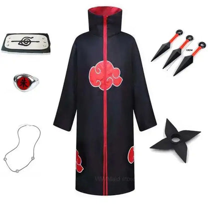 Akatsuki Cloak Cosplay Costume(With Trinkets)