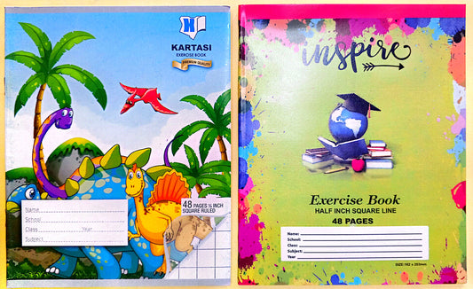 EXERCISE BOOKS A5 1/2 INCH