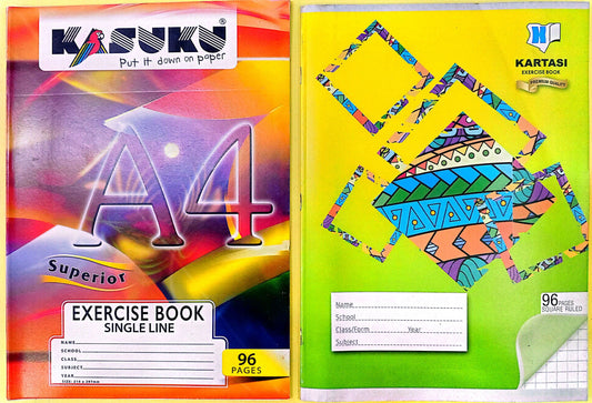 EXERCISE BOOKS A4  SL&SQ