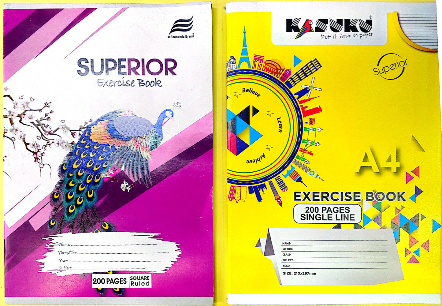 EXERCISE BOOKS A4  SL&SQ