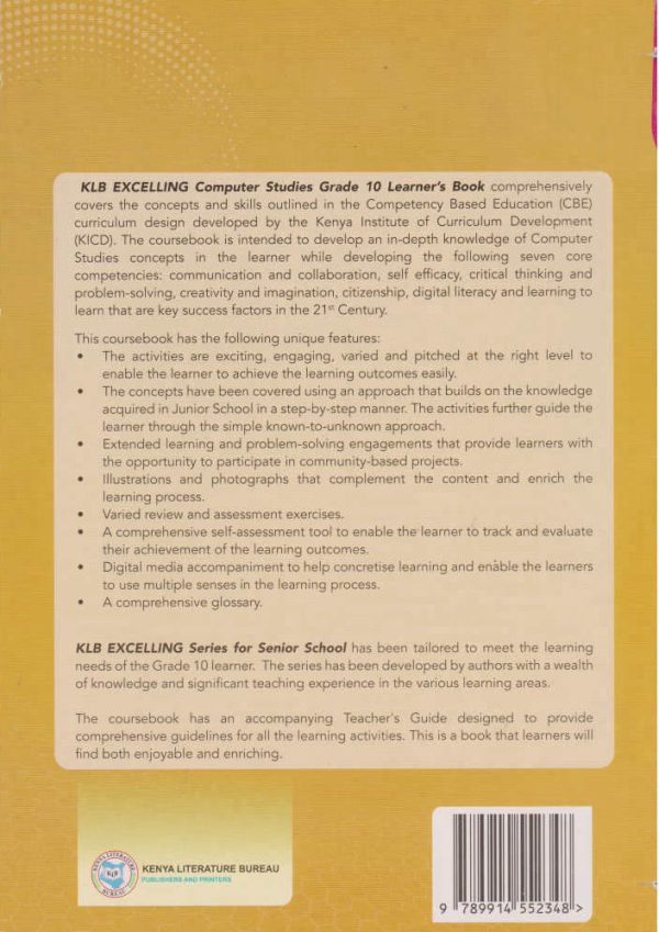 KLB EXCELLING COMPUTER STUDIES GRADE 10