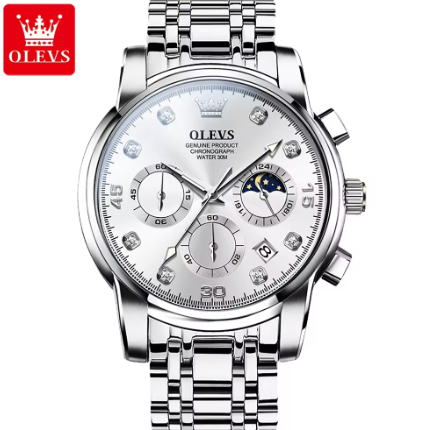 OLEVS 2889 LUXURY DUAL TIME MENS WATCH