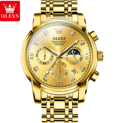 OLEVS 2889 LUXURY DUAL TIME MENS WATCH