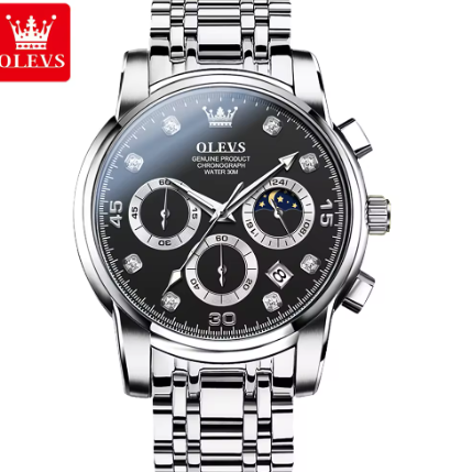 OLEVS 2889 LUXURY DUAL TIME MENS WATCH