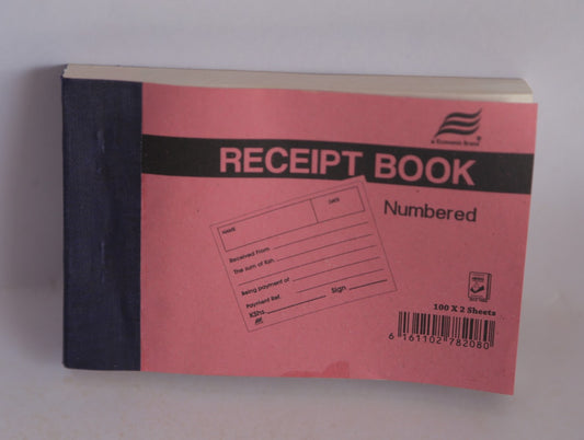 Receipt Book Numbered