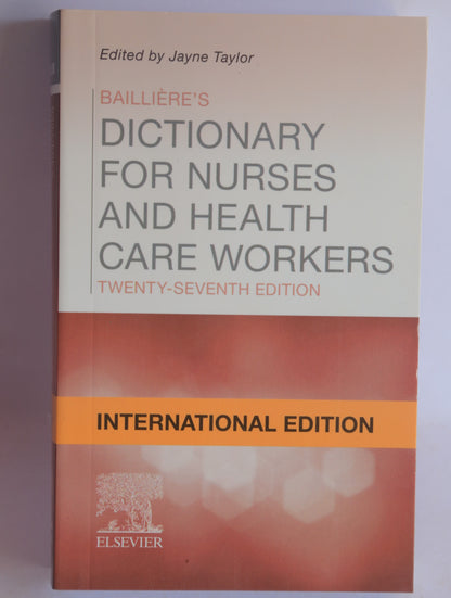 Bailliere's Nurses Dictionary International Edition, 27th Edition